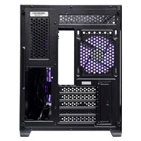 Cooler Master case Elite 481 Wood, mATX, Průhledná bočnice, 3x 120mm ARGB Fan, Černá