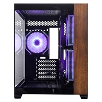 Cooler Master case Elite 481 Wood, mATX, Průhledná bočnice, 3x 120mm ARGB Fan, Černá