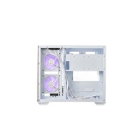 Cooler Master case Elite 481 Wood, ATX, Průhledná bočnice, 3x 120mm ARGB Fan, Bílá