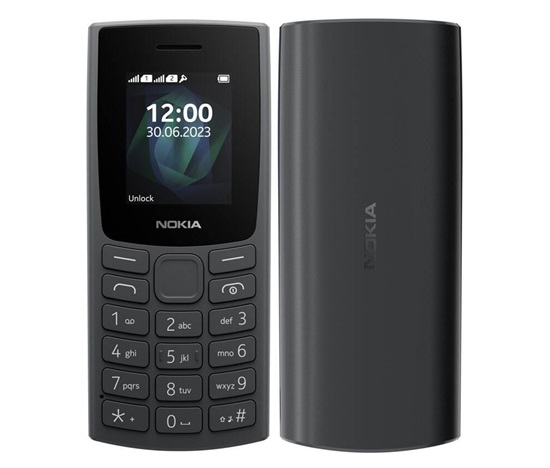 BAZAR - Nokia 105 Dual SIM, 4G, černá (2023), (CZ, SK, HU), poškozený obal