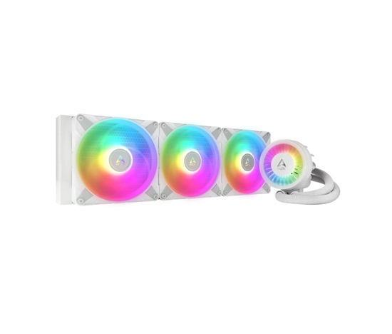 BAZAR - ARCTIC Vodní chladič Liquid Freezer III 420 ARGB, 3x140mm, AM5, LGA1851, bílá - Poškozený obal (Komplet)