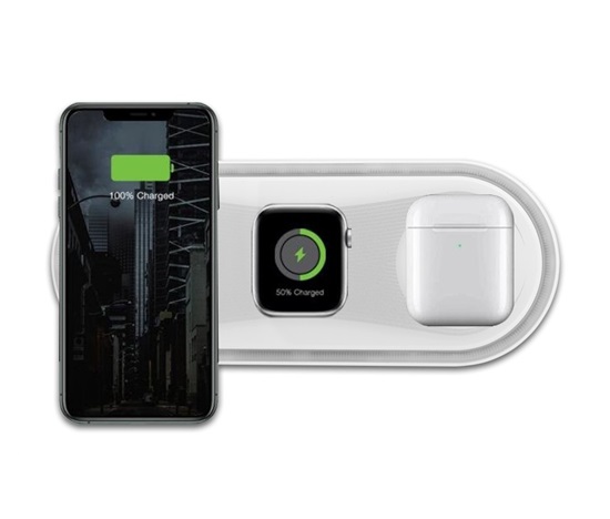 WG - Bezdrátová nabíječka stolní 22,5W, Fast Wireless Charger, bílá