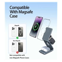 WG - Bezdrátová nabíječka WG39, 3v1, 15W+5W+3W, šedá