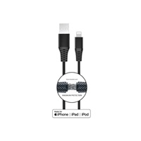 WG - Datový kabel Lightning MFi na USB-A, 20 cm, 2.4A, černá
