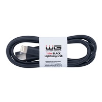 WG - Datový kabel Lightning na USB-A, 1 metr, černá