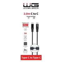 WG - Datový kabel Type-C na Type-C, 2 metry, černá