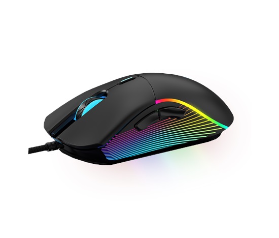 WG - Herní drátová RGB myš WG Chameleon III., RGB LED, černá