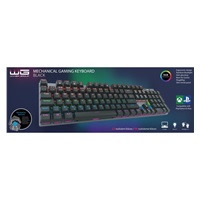 WG - Herní mechanická klávesnice WG, podsvícená, drátová, černá