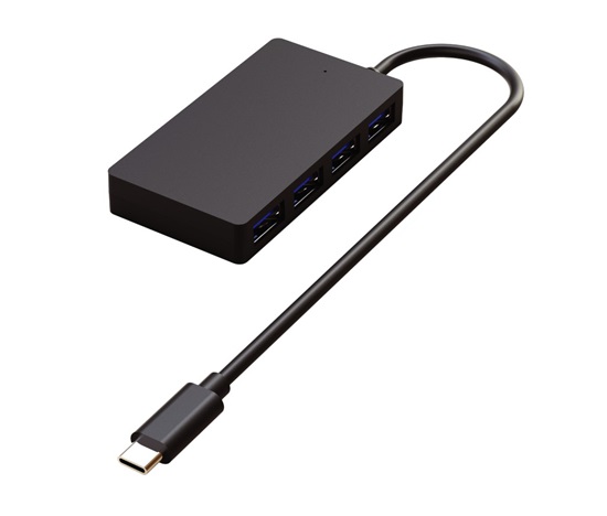 WG - HUB Type-C na 4x USB-A, USB 3.0, 5Gbps, černá