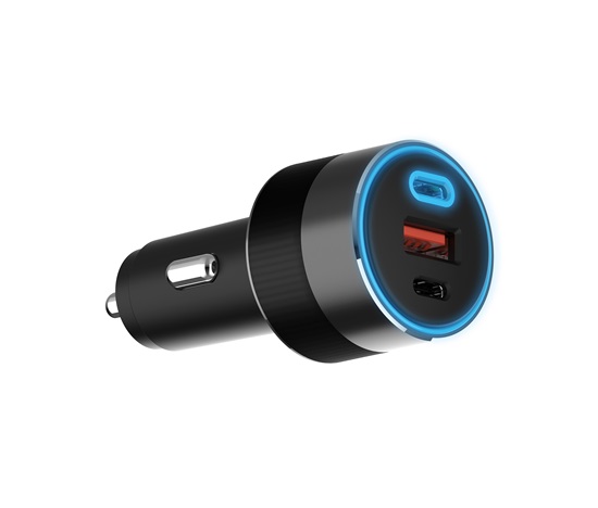 WG - Nabíječka do auta 3x USB 130W, 1x USB-C PD 100W + 1x USB-C 30W + 1x USB-A 18W, černá