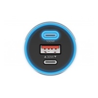 WG - Nabíječka do auta 3x USB 130W, 1x USB-C PD 100W + 1x USB-C 30W + 1x USB-A 18W, černá