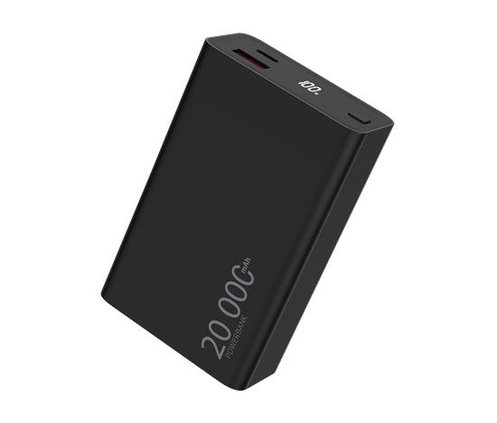 WG - Power Bank 20000 mAh, USB-C PD 20W + USB-A QC 22.5W, černá