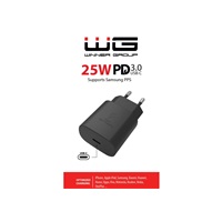 WG - Síťová nabíječka 1x USB-C, PD PPS 25W, černá