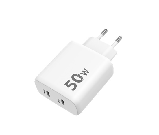 WG - Síťová nabíječka 2x USB-C 50W, 1x USB-C PD 30W + 1x USB-C PD 20W, bílá