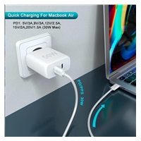 WG - Síťová nabíječka 2x USB-C 50W, 1x USB-C PD 30W + 1x USB-C PD 20W, bílá
