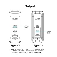 WG - Síťová nabíječka GaN 3x USB 120W, 1x USB-A + 2x USB-C, bílá