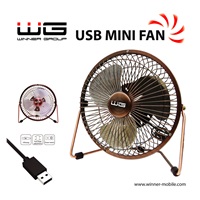 WG - Ventilátor USB mini fan 6inch, bronzový