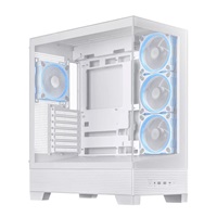 BAZAR ASUS case A31 PLUS TG ARGB, Mid Tower, Průhledná bočnice, 4x120mm ARGB Fan, ARGB Hub, bílá (POŠKOZENÝ OBAL)