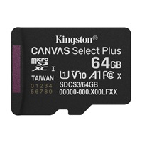 Kingston MicroSDXC karta 64GB Canvas Select Plus, U1, V10, A1