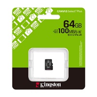 Kingston MicroSDXC karta 64GB Canvas Select Plus, U1, V10, A1