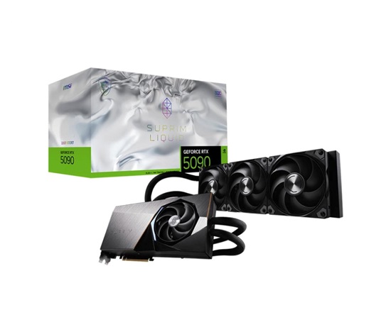 MSI VGA NVIDIA GeForce RTX 5090 32G SUPRIM LIQUID SOC, RTX 5090, 32GB GDDR7, 3xDP, 1xHDMI
