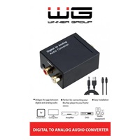 WG - Převodník digitálního signálu na analog - RCA L/R 3,5 mm, black