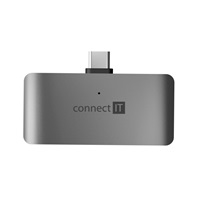 CONNECT IT Dokovací stanice CompactPRO USB-C, 1xUSB-A, 1xUSB-C, MicroSD/SD, šedá