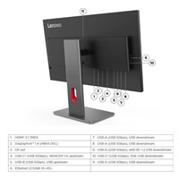 LENOVO LCD P27QD-40+MC60 - 27",ECO-IPS,16:9,2560x1440,120Hz,350cd/m2,1500:1,4ms,HDMI,DP,DPout,DC,USBHub,USB-C,RJ45,Pivot
