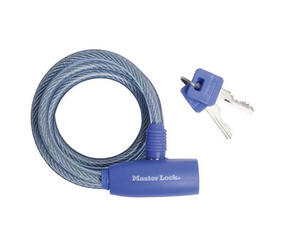 Master Lock Spirálový zámek na kolo  8212EURDPRO - 1,8m - modrý