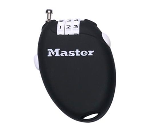 Master Lock Zatahovací kabelový zámek 4603EURD  - černý