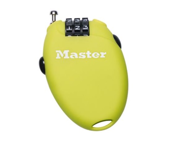 Master Lock Zatahovací kabelový zámek 4603EURD  - zelený
