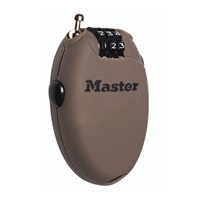 Master Lock Zatahovací kabelový zámek 4603EURD  - hnědý
