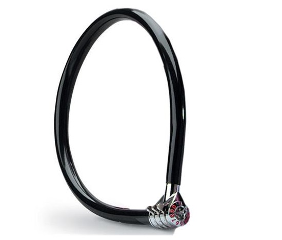 Master Lock Ocelové kombinační lanko na kolo  8631_55cm, černé