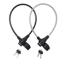 Master Lock Ocelové lanko na kolo  8269EURDPRO_65cm, průhledné