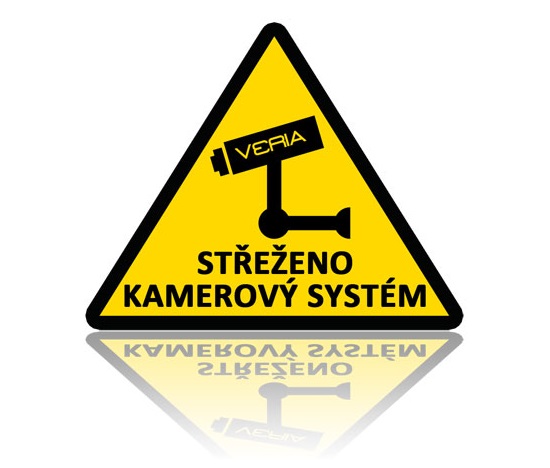 Veria Výstražná samolepka - Střeženo kamerový systém