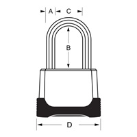 Master Lock Kombinační visací zámek -  Excell - 56mm