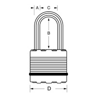 Master Lock Titanový visací zámek  Excell - 45mm (2 ks / blistr)