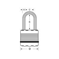 Master Lock Titanový visací zámek M1EURDLFCC -  Excell - 45mm