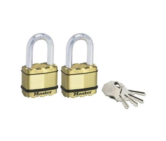 Master Lock Mosazný visací zámek  Excell - 50mm (2 ks / blistr)