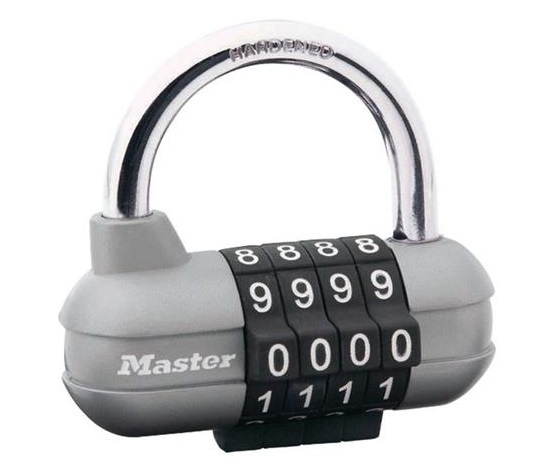 Master Lock Kombinační visací zámek horizontální 1520EURD -  - šedý