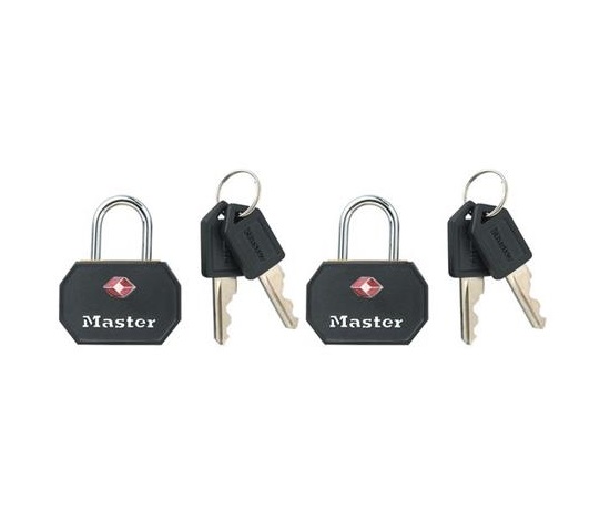 Master Lock Visací zámek  TSA - černý (2 ks / blistr)