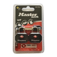 Master Lock Visací zámek  TSA - černý (2 ks / blistr)