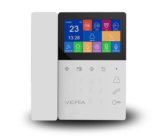 Veria LCD monitor videotelefonu se sluchátkem  7043B bílý