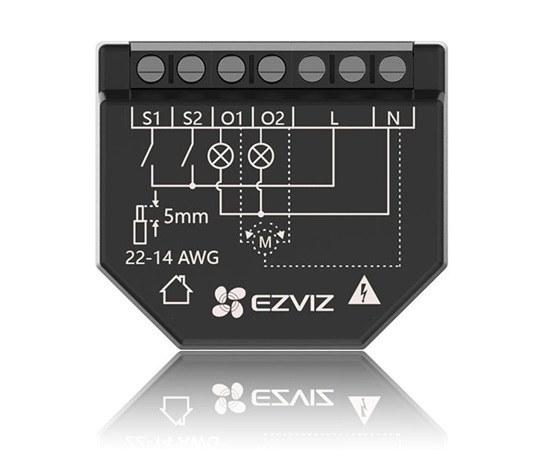 Ezviz  chytré Wi-Fi relé CS-T36-R100-WM - 2 channel (CS-T36-R100-WM)