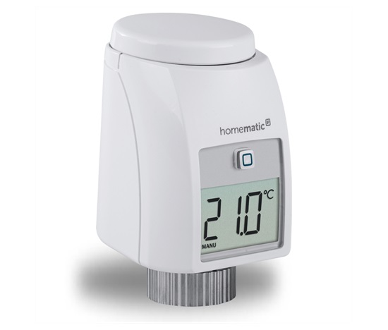 Homematic IP  Termostatická hlavice Optimal (UK) - HmIP-eTRV-2-UK - Obrácený displej pro horizontální čtení