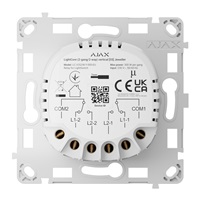 Ajax  LightCore (2-gang/2-way) vertical - Relé pro LightSwitch (spínač řazení 6+6)