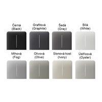 Ajax  SideButton (2-gang) vertical - Boční dvou tlačítko, vertikální instalace, slonová kost