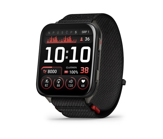 Garmin Venu® X1 Black pouzdro s titanovou zadní stranou Slate a nylonovým řemínkem ComfortFit v barvě Black