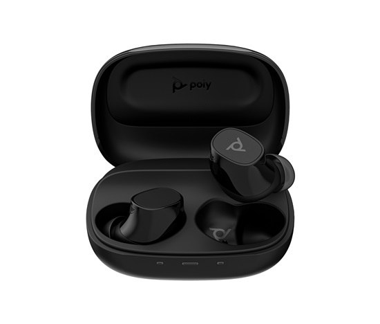 HP Renew Poly Voyager Free 20 Gray Earbuds +Basic Charge Case