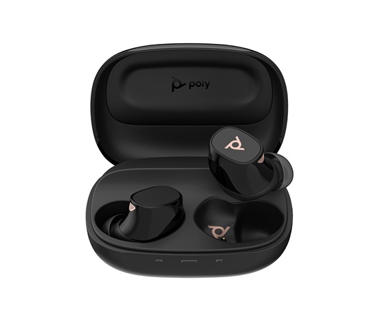 HP Renew Poly Voyager Free 20 Black Earbuds +Basic Charge Case
